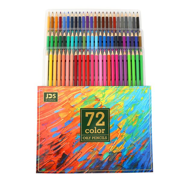 72 Vibrant Oil Based Colored Pencils Set