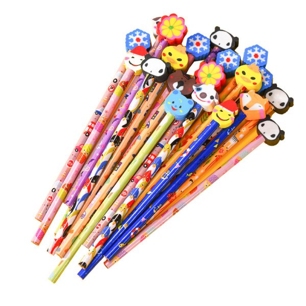 50PCS Kids Pencils with Fruit & Animal Eraser Toppers