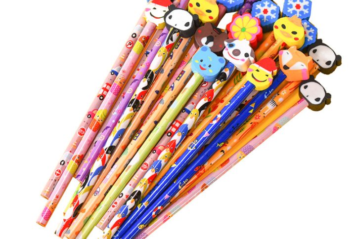 50PCS Kids Pencils with Fruit & Animal Eraser Toppers