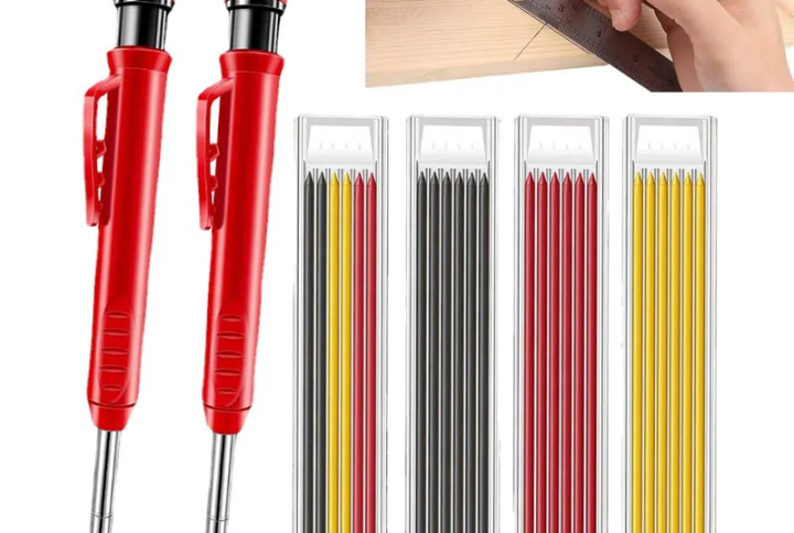 6-Pieces 2.8mm Thick Lead Refills for Mechanical Carpenter Pencils